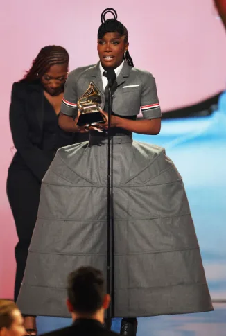 Thom Browne dressed the rapper Doechii at this year’s Grammys. ‘She embraced it and made it her own,’ the designer says.