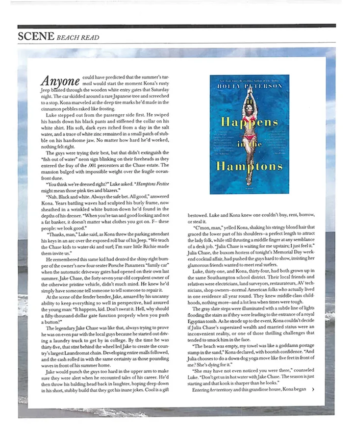 Hamptons Magazine scan, page 3
