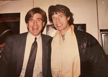 Freston and Mick Jagger, circa 1987.