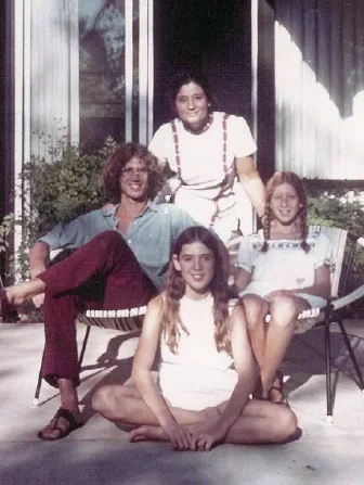 Porat as a child with her siblings and mother.