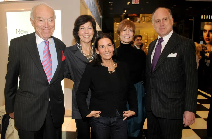 From left: Leonard Lauder, Maureen Case, Brown, Lynne Greene and Ronald Lauder at a 2009 Bloomingdale’s event.