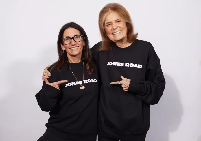 Brown and Gloria Steinem promoting Jones Road, the brand Brown launched in October 2020.
