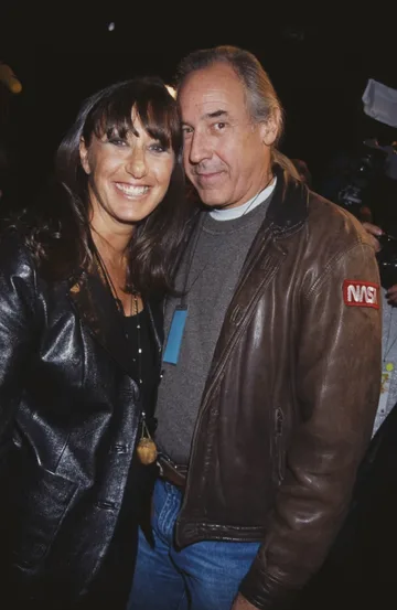 With her husband, Stephan Weiss, who died in 2001.