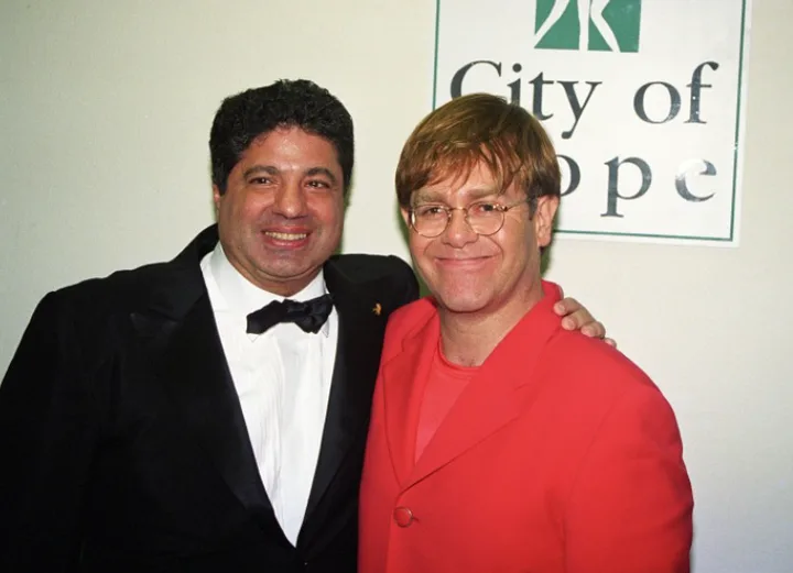 Grubman and Elton John, one of his clients.