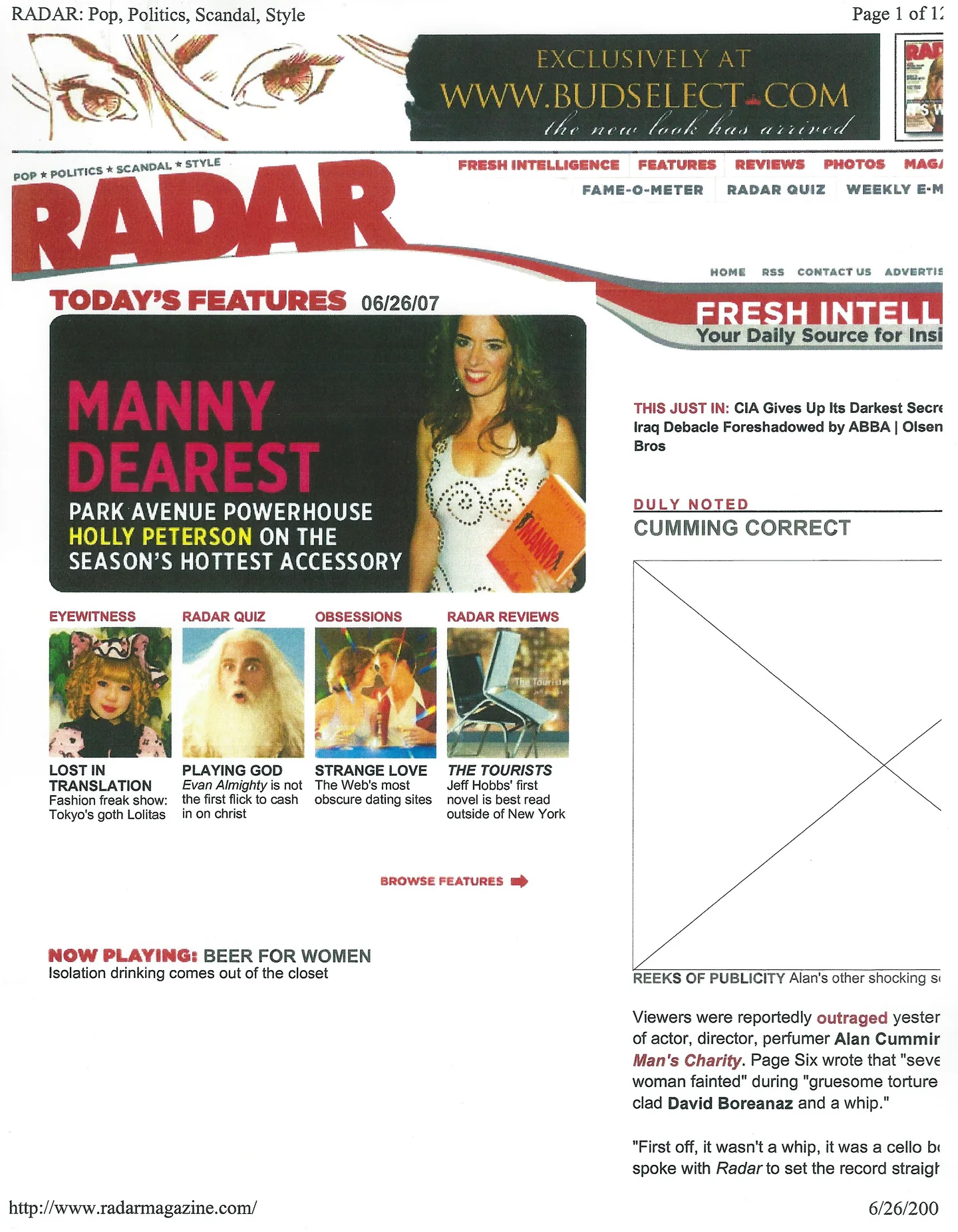 Radar — Manny Dearest