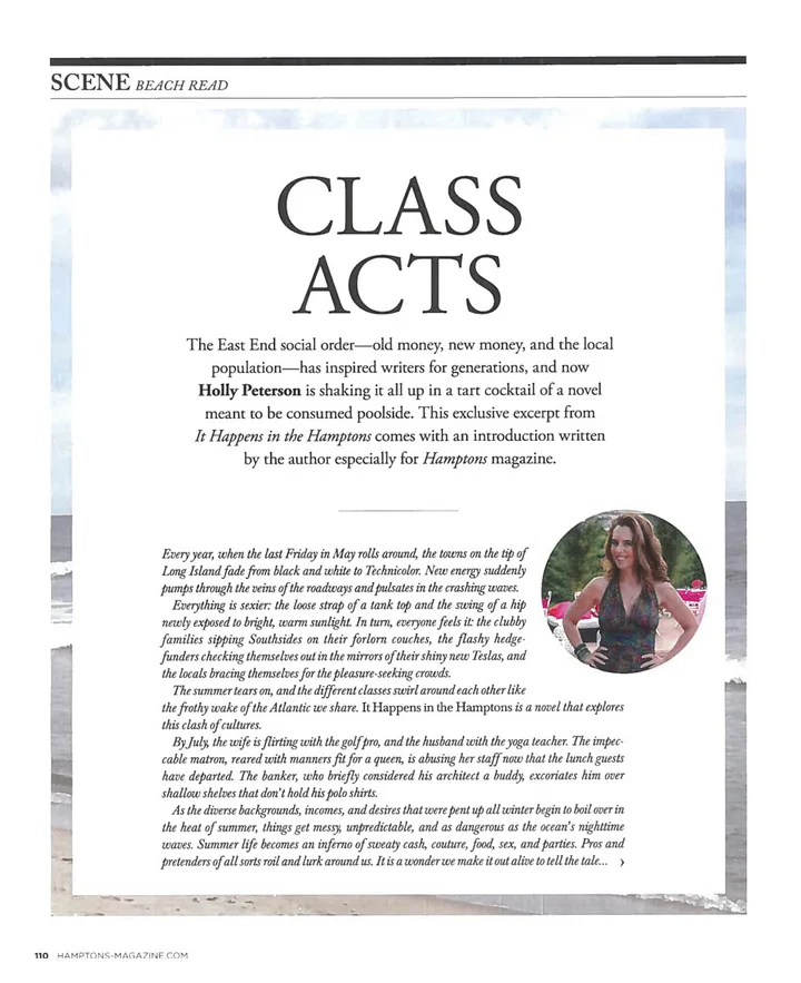Hamptons Magazine scan, page 2